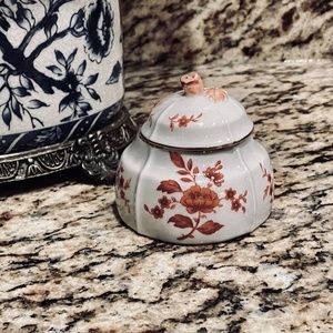 Vintage Porcelain Floral Trinket Box
